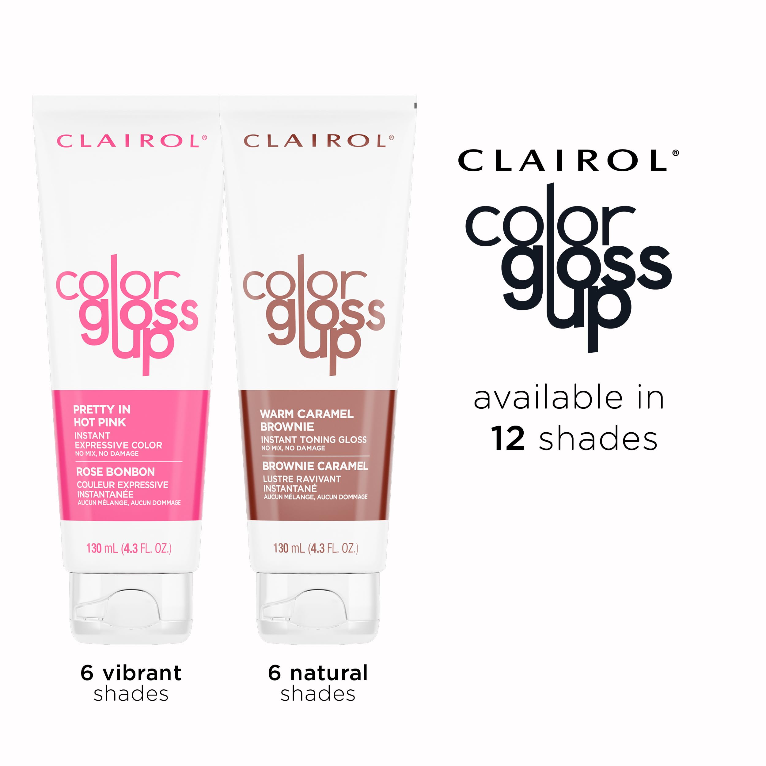Clairol Color Gloss Up Terra Copper bottle highlights 2–10 minute application.