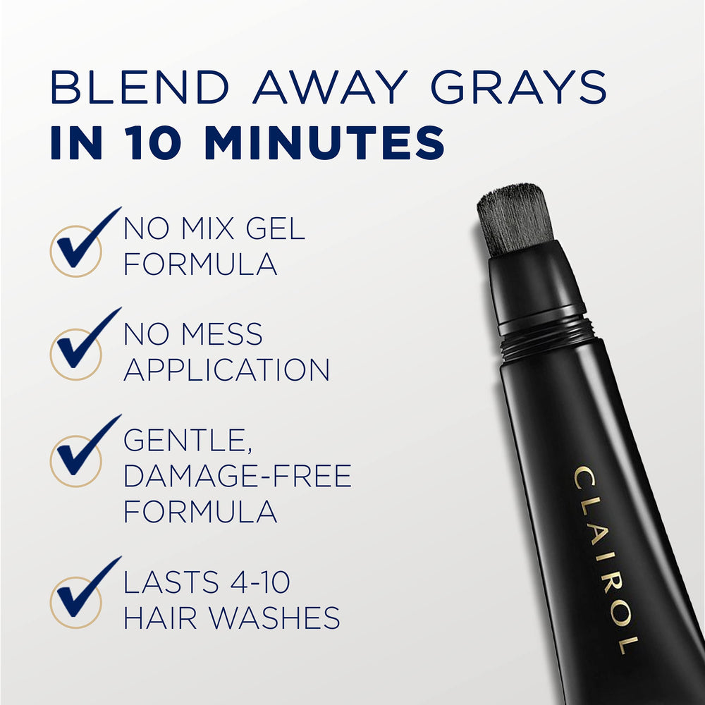 Clairol Root Touch-Up blending gel is ammonia-free and peroxide-free for gentle use.