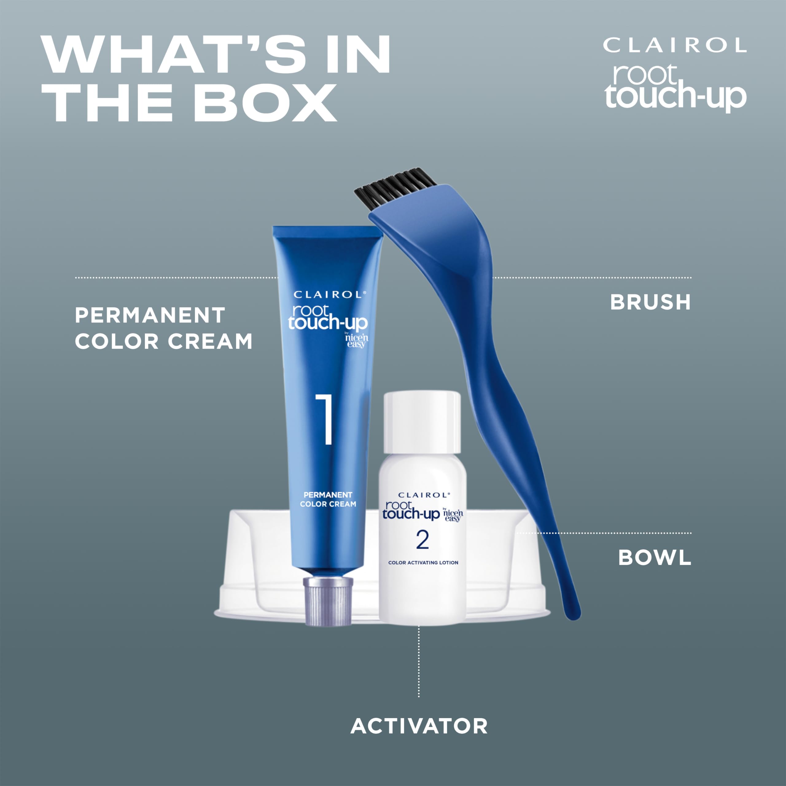 Clairol Root Touch-Up color cream tube ready to mix for root lift