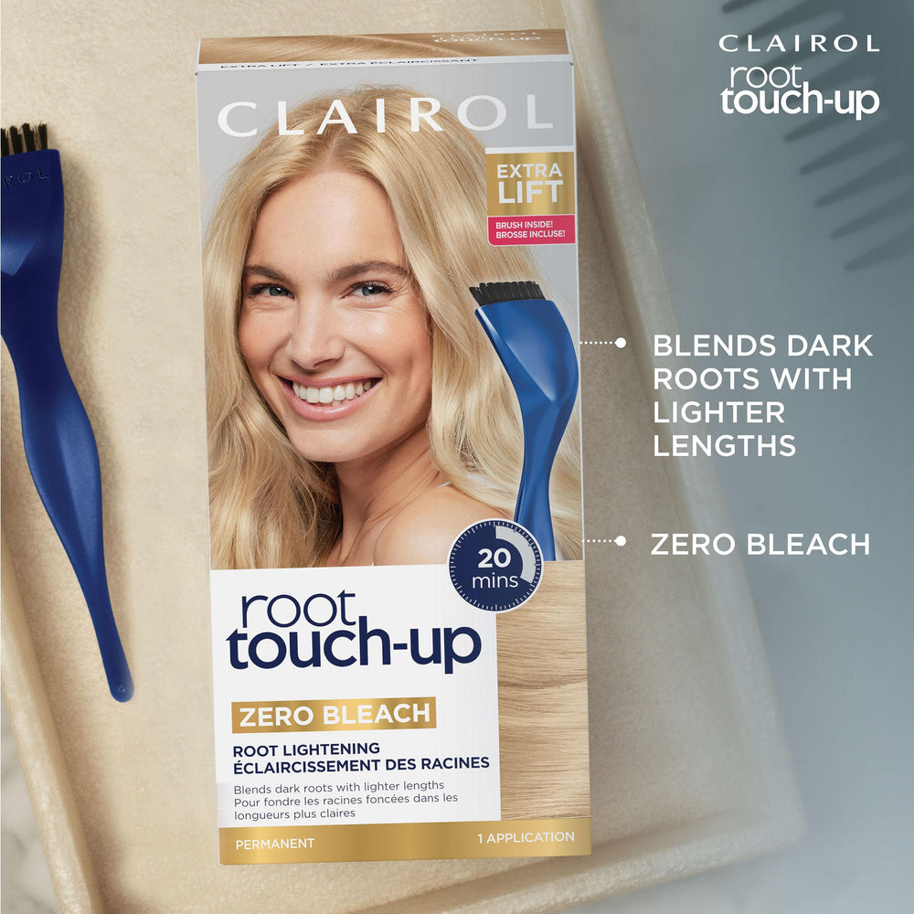 Clairol Root Touch-Up instruction leaflet guiding a three-step process
