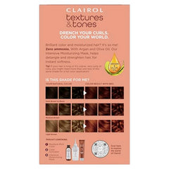 Clairol Textures & Tones 8RO Sunset Copper application for even coverage on curls.