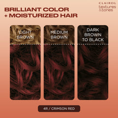 Clairol Textures and Tones Crimson Red application gloves for mess-free mixing.