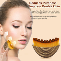 Clapery Lymphatic Contour Face Brush jawline definition for a lifted look.