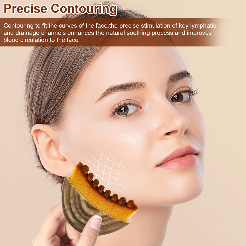 Clapery Lymphatic Contour Face Brush complements jawline and neck contouring routines.