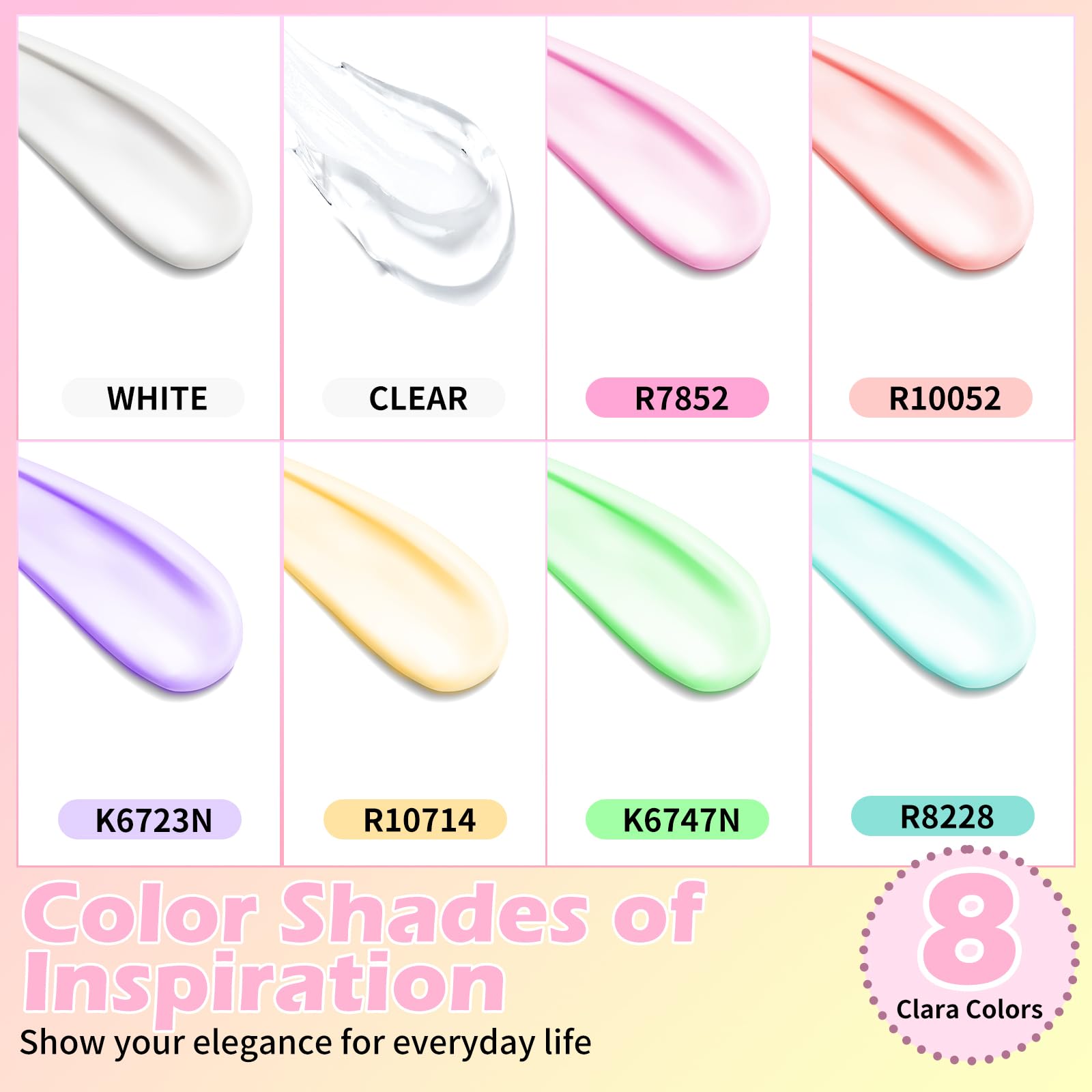 Clara Colors base coat and top coat set for durable protection and shine