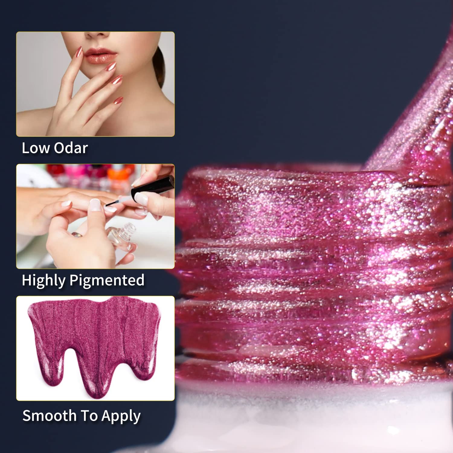 Clara Colors galaxy-series polish delivers holographic sparkle and multidimensional depth.
