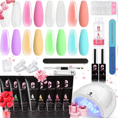 Clara Colors polygel eight-color kit for at-home nail extensions