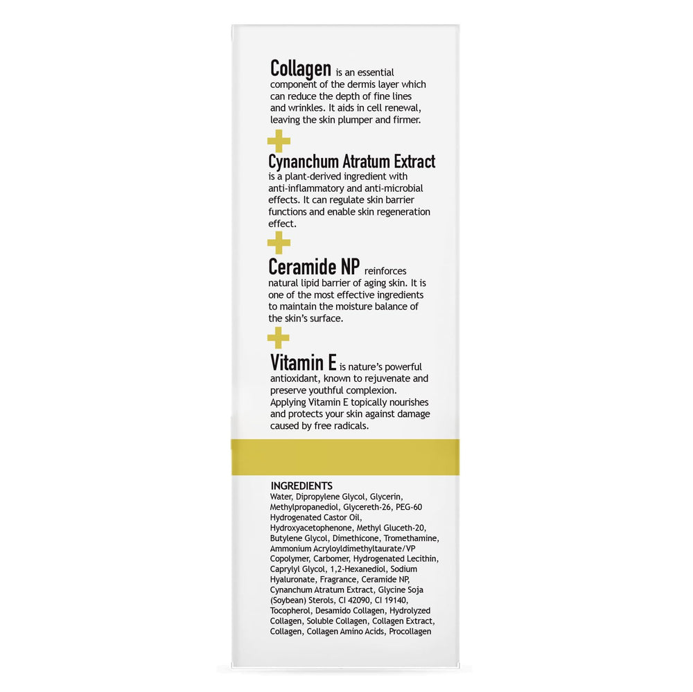Made in USA label on Clara's New York collagen serum packaging.