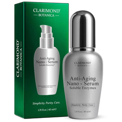 Clarimond Oralcare collagen serum bottle close-up shows peptide formula for brightening