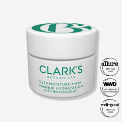 Clark's Botanicals Deep Moisture Mask cream texture close-up showing rich hydration.