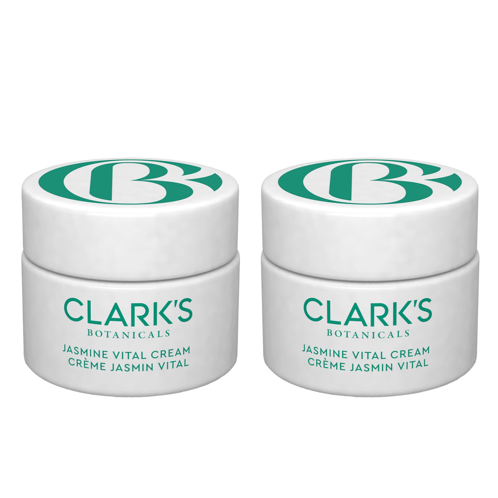 Clark's Botanicals Jasmine Vital Hydration bottle pump demonstrates quick absorption for daily use