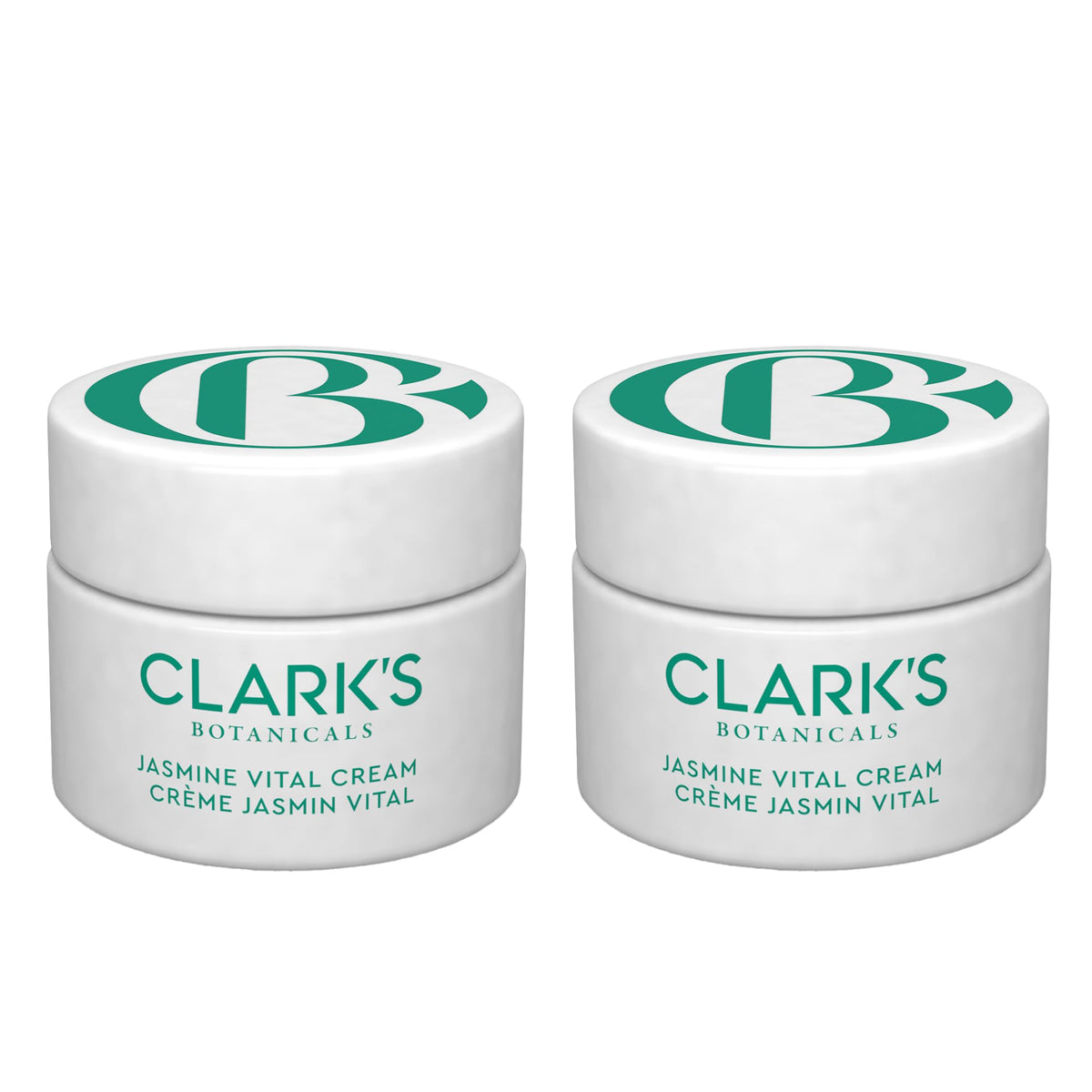 Clark's Botanicals Jasmine Vital Hydration bottle pump demonstrates quick absorption for daily use
