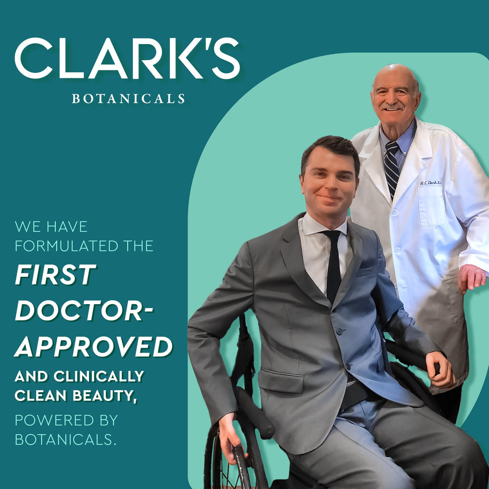 Clark's Botanicals Retinol Rescue visual implies redness relief for sensitive skin.