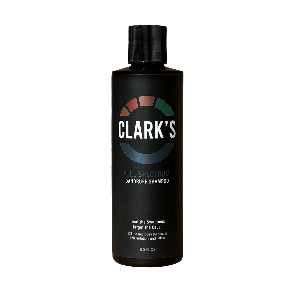 Clark's Full Spectrum Dandruff Shampoo bottle front for reliable scalp protection.
