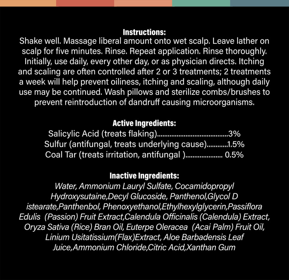 Clark's Full Spectrum Dandruff Shampoo pour action on wet hair for easy application.