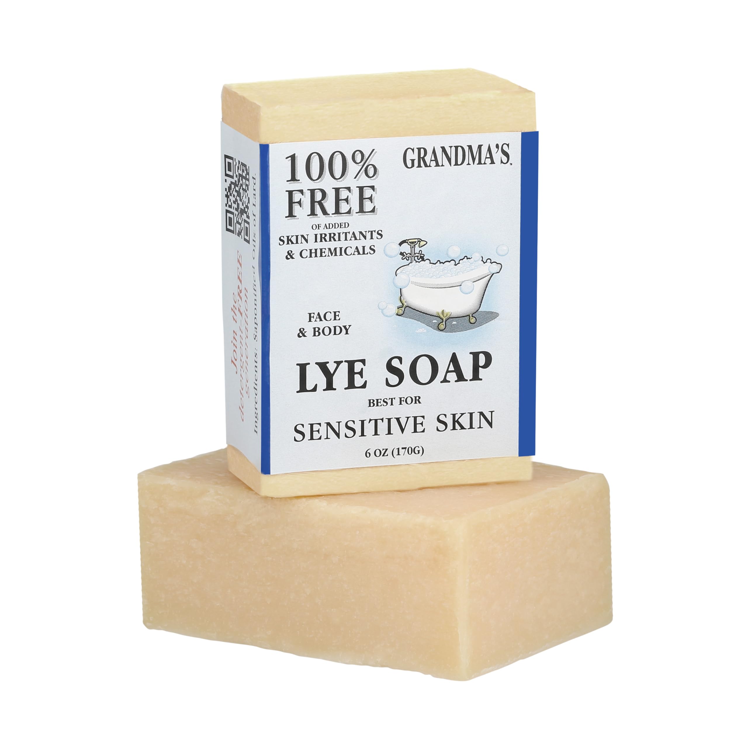 Value-packed 12 bars offering long-lasting cleansing from CLASSYONE Grandma’s Soap.