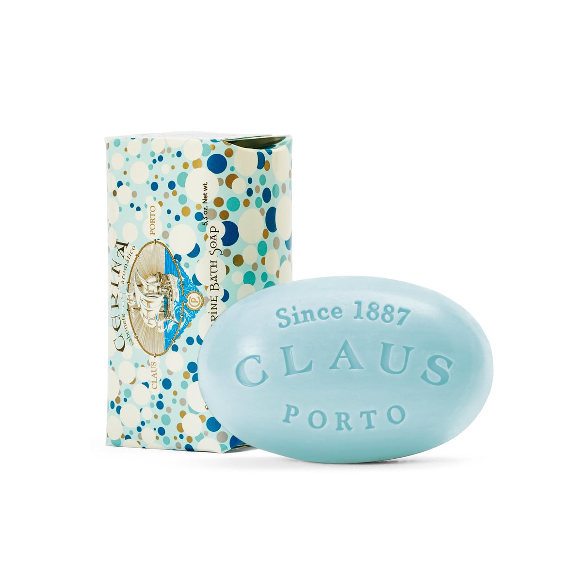 Claus Porto Cerina Brise Marine soap packshot showing fresh cleansing and subtle nourishment for skin