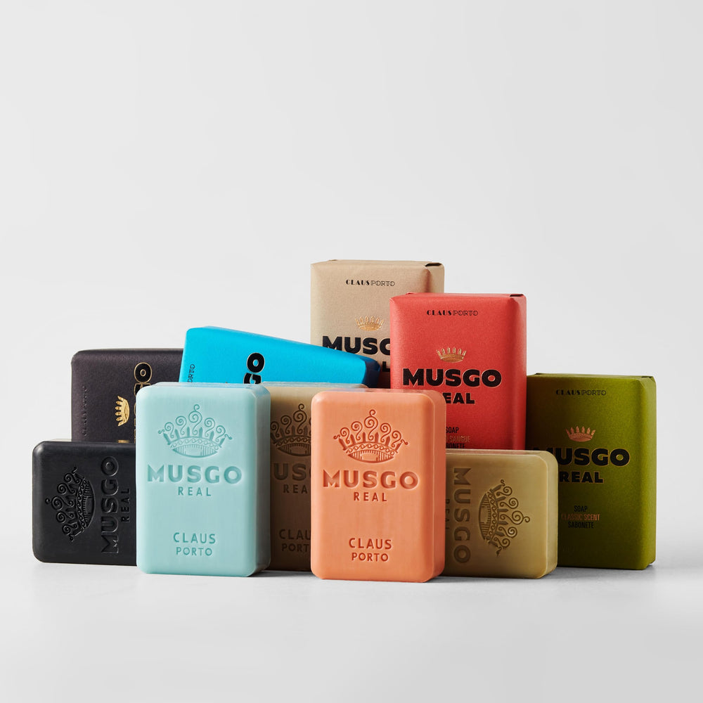Claus Porto Musgo Real classic soap packaging showcases handcrafted elegance