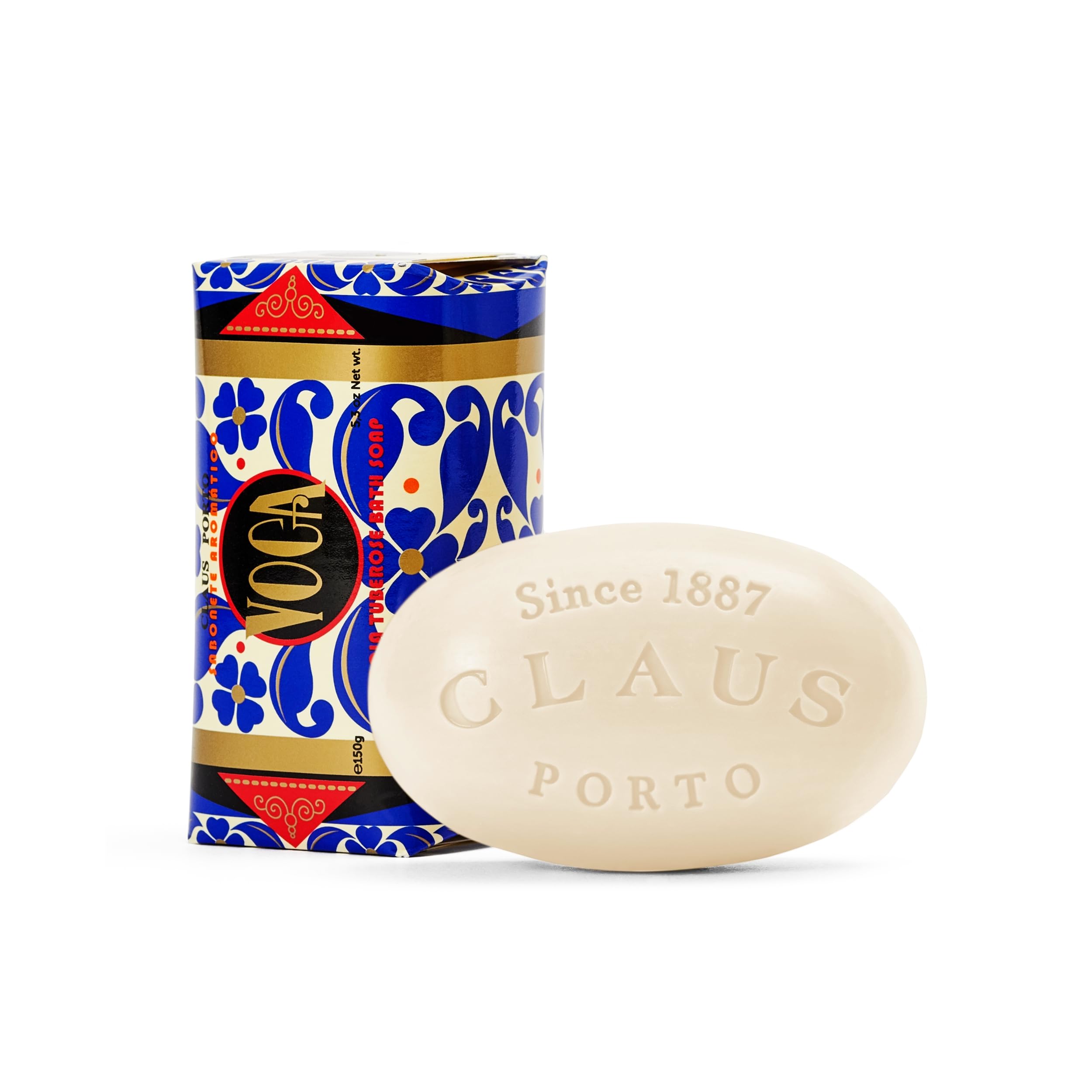 Claus Porto Voga Acacia Tuberose Body Soap for daily cleansing with a moisturizing lather