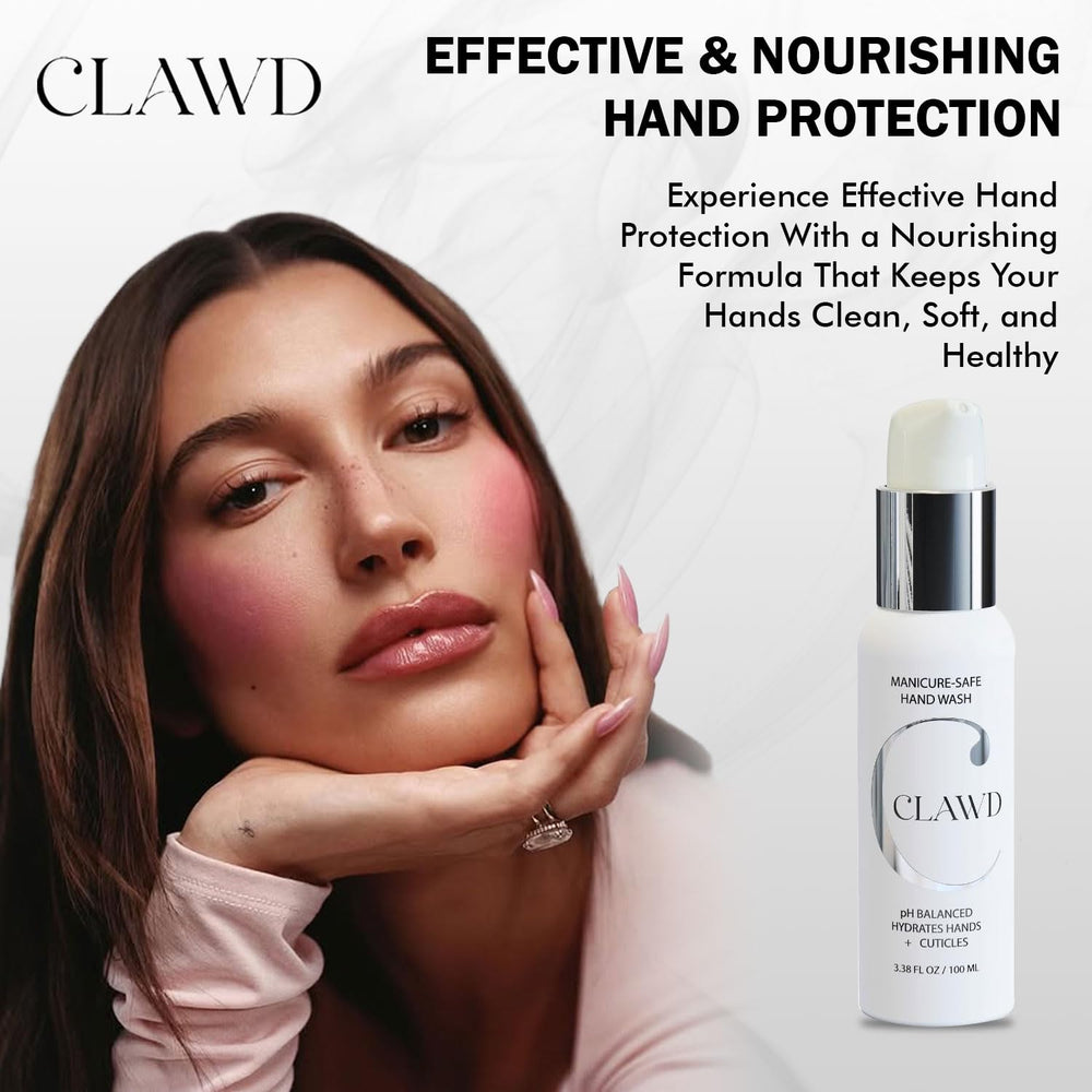 CLAWD moisturizing foam closeup showing creamy lather on skin