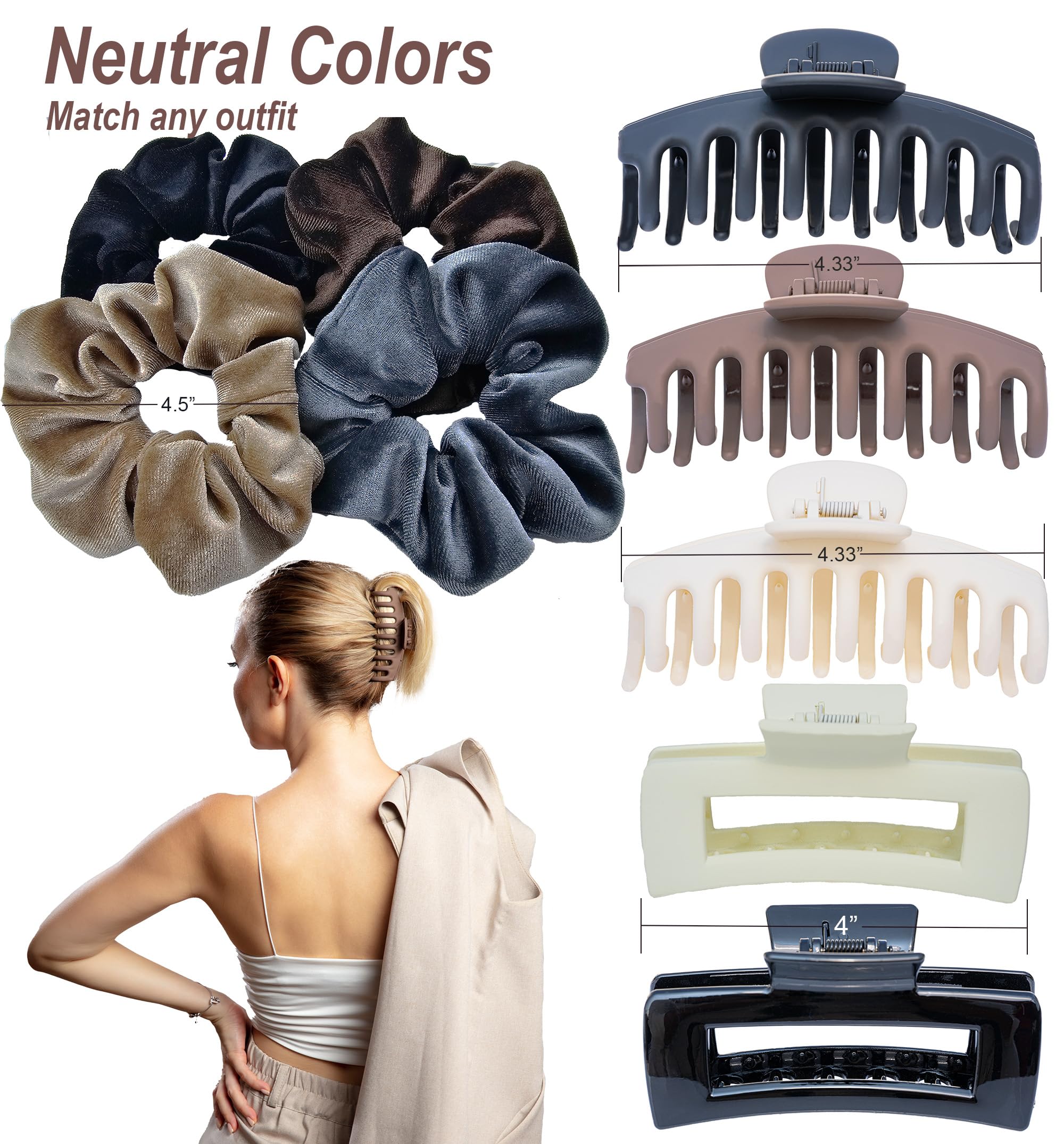 Clawposh thick-hair clip in-use demonstrates strong, slip-resistant grip