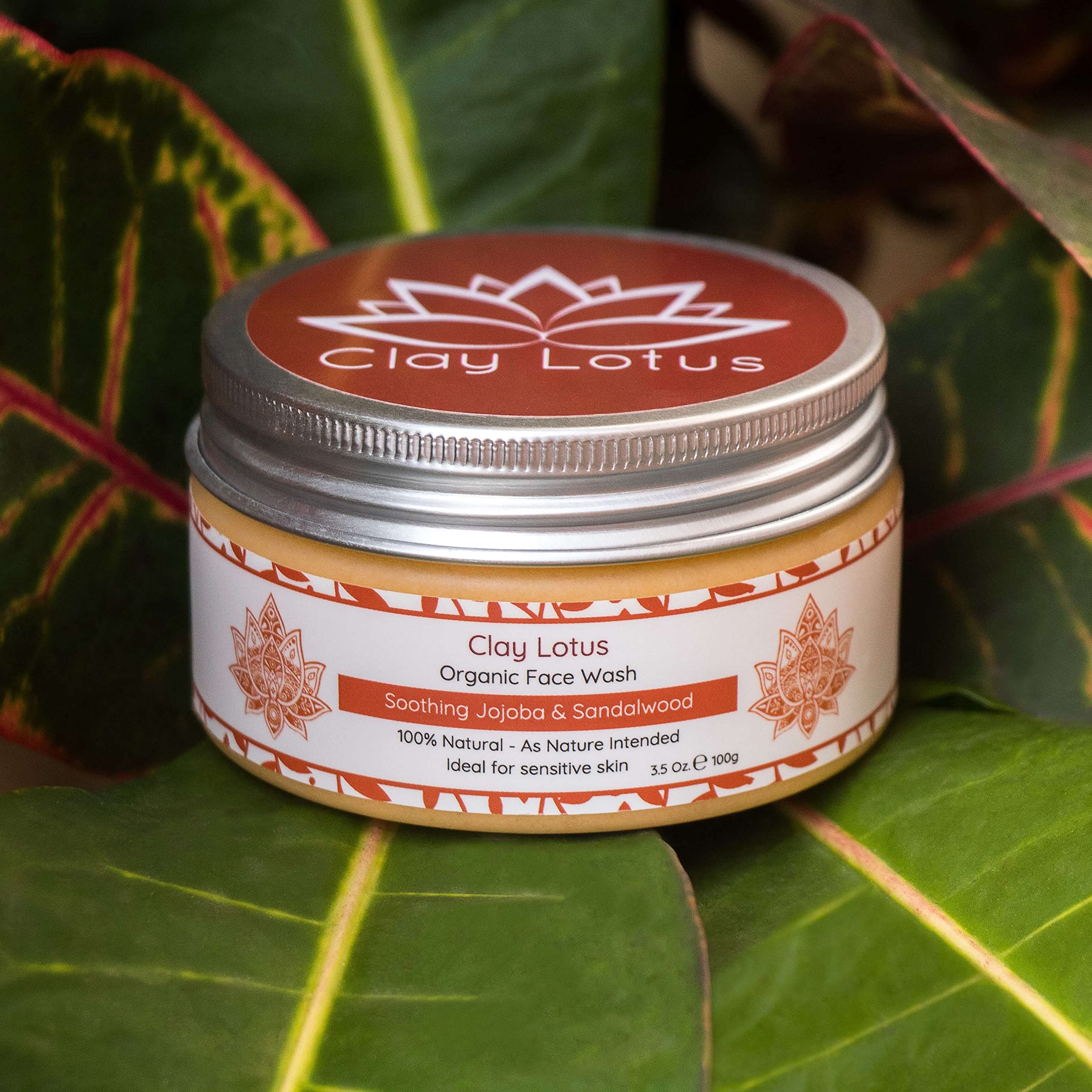 Clay Lotus Face Wash mango butter closeup emphasizing nourishing hydration