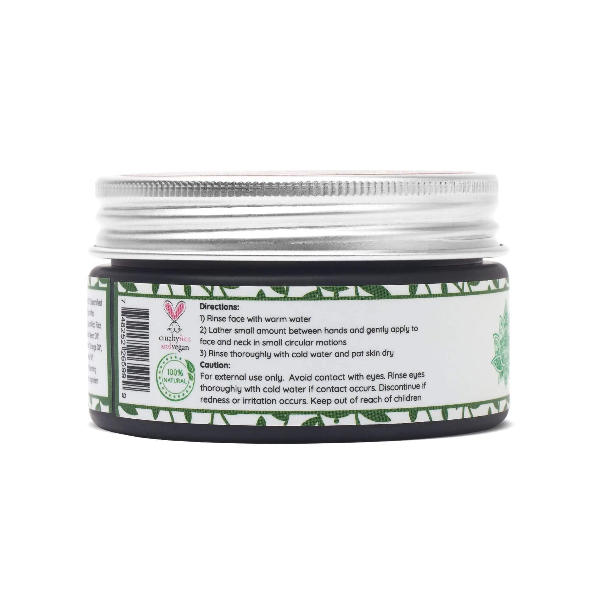 Clay Lotus action close-up shows gentle, non-drying formula for sensitive skin