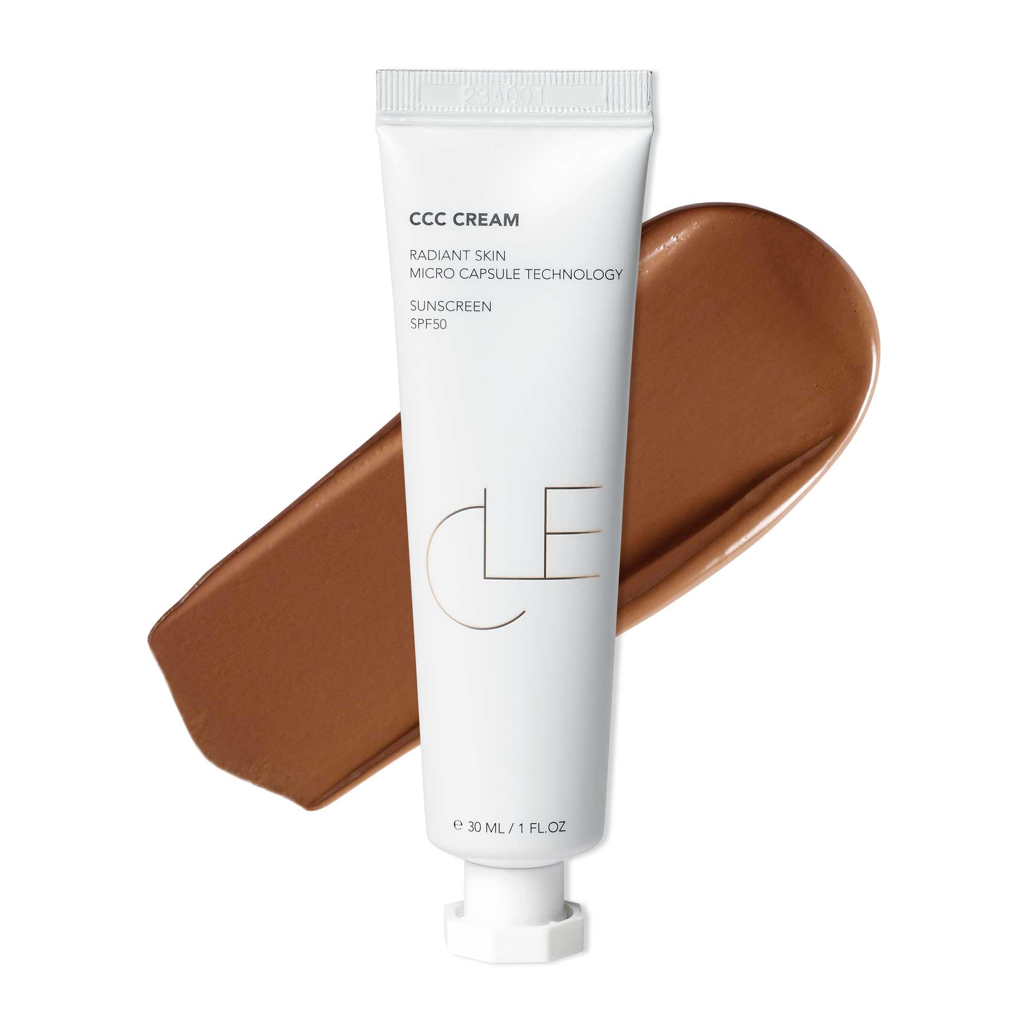 CLE CCC Cream Olive Medium Deep 406 bottle with SPF 50 for daily sun protection.