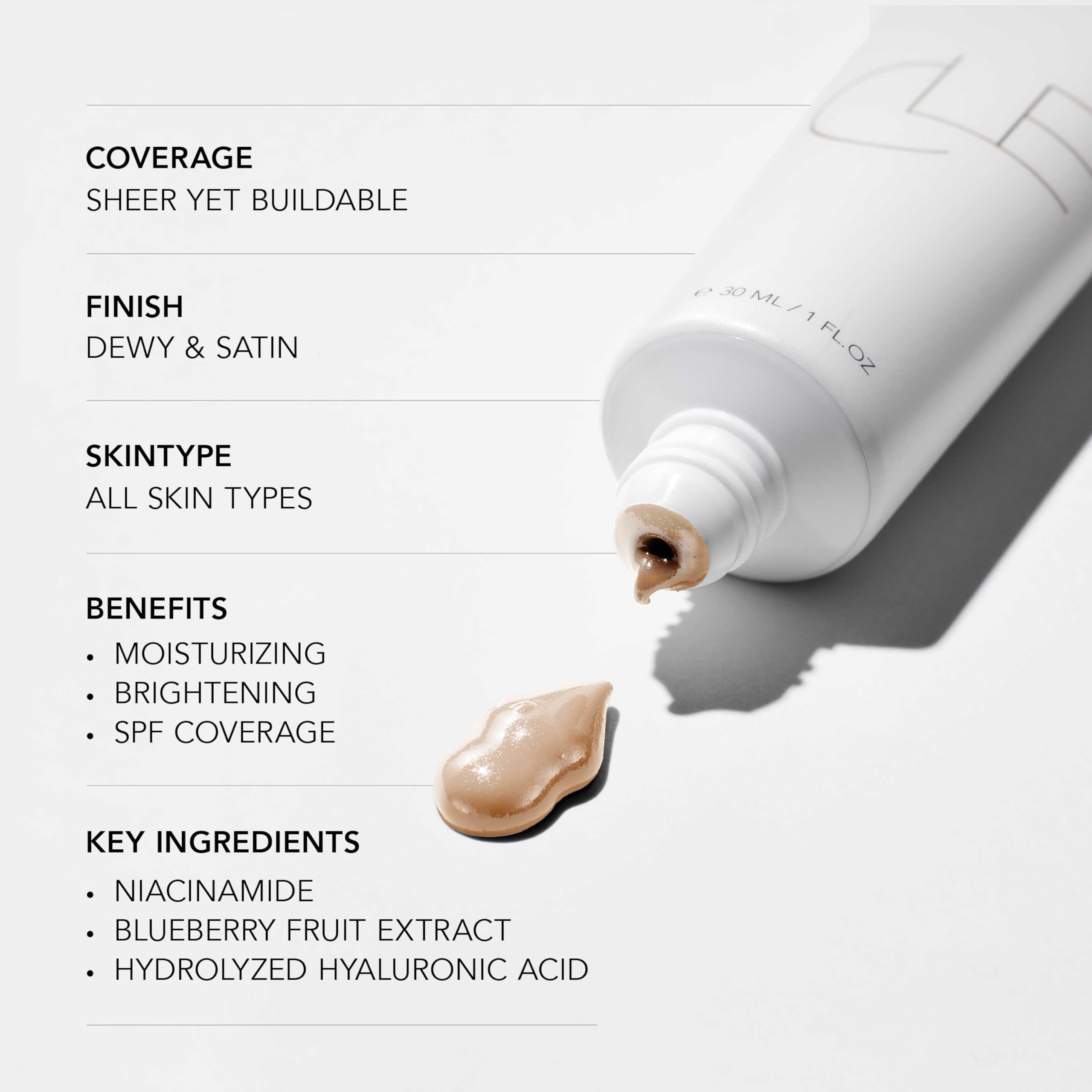 CLE Cosmetics CCC Cream satin finish reveals skin-like radiance and gentle comfort.