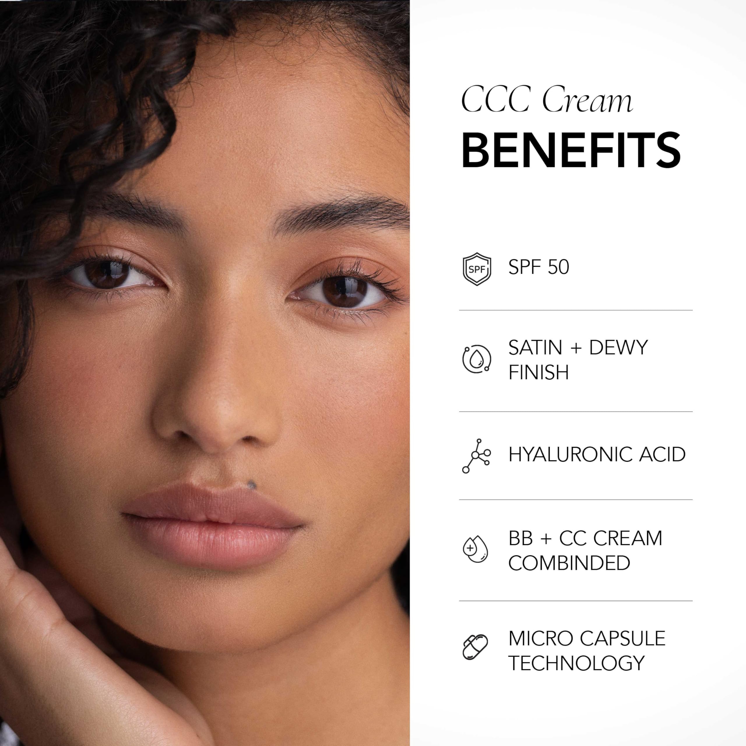 CLE Cosmetics CCC Cream swatches displaying buildable coverage
