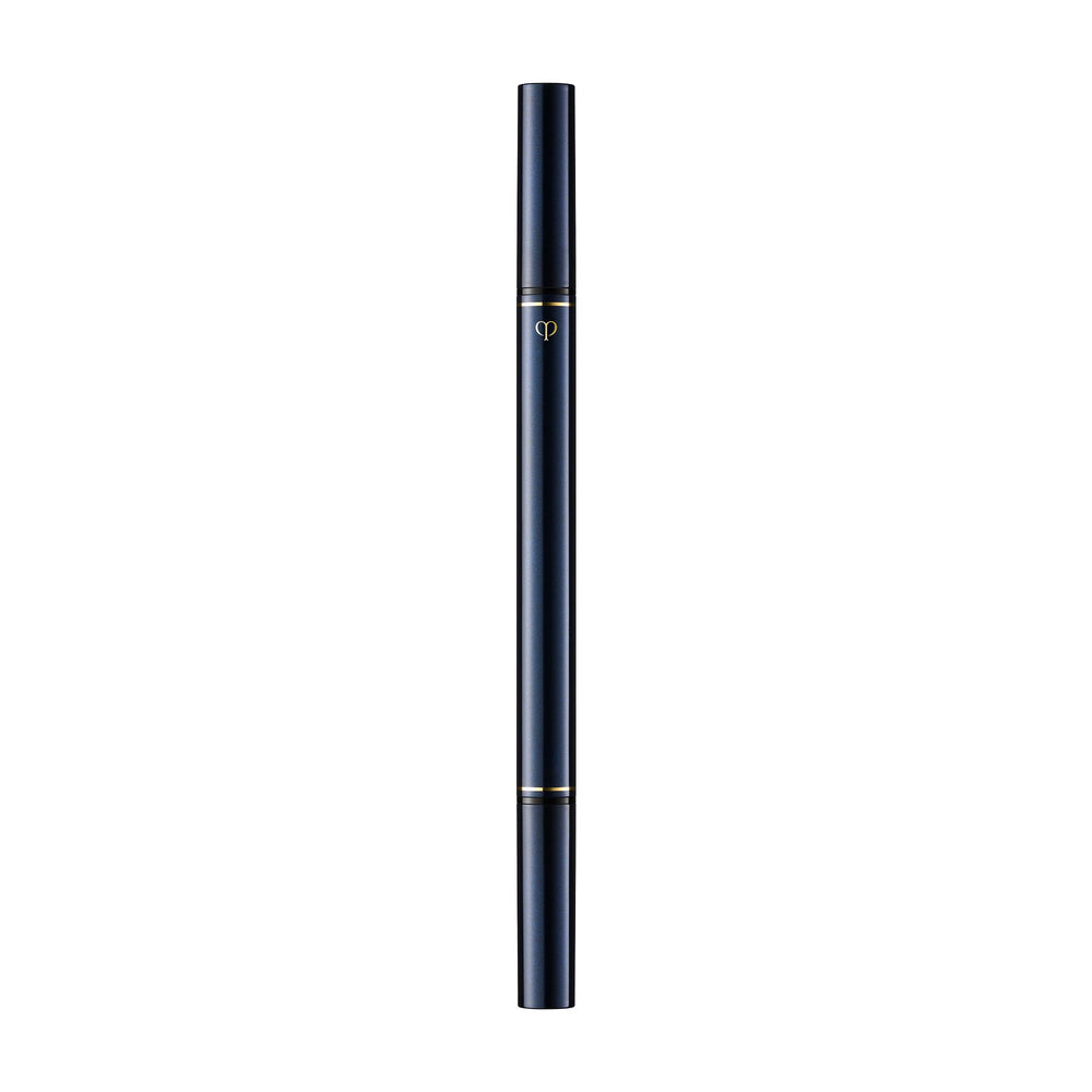 Cle de Peau Beaute Intensifying Liquid Eyeliner Black applicator tip demonstrating a thin precise line.