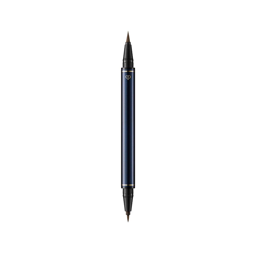 Cle de Peau Beaute Intensifying Liquid Eyeliner Black close-up showing precise line for defined eyes.