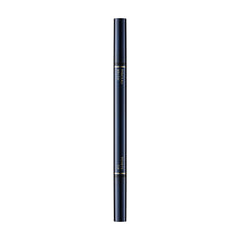 Cle de Peau Beaute Intensifying Liquid Eyeliner Black swatch on lid showing rich color and shine.