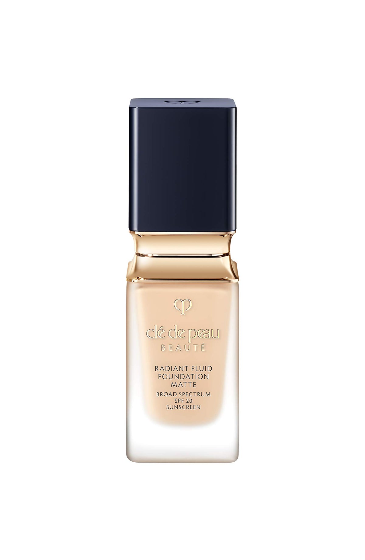 Cle de Peau Beauté Radiant Fluid Foundation bottle pump for precise coverage.