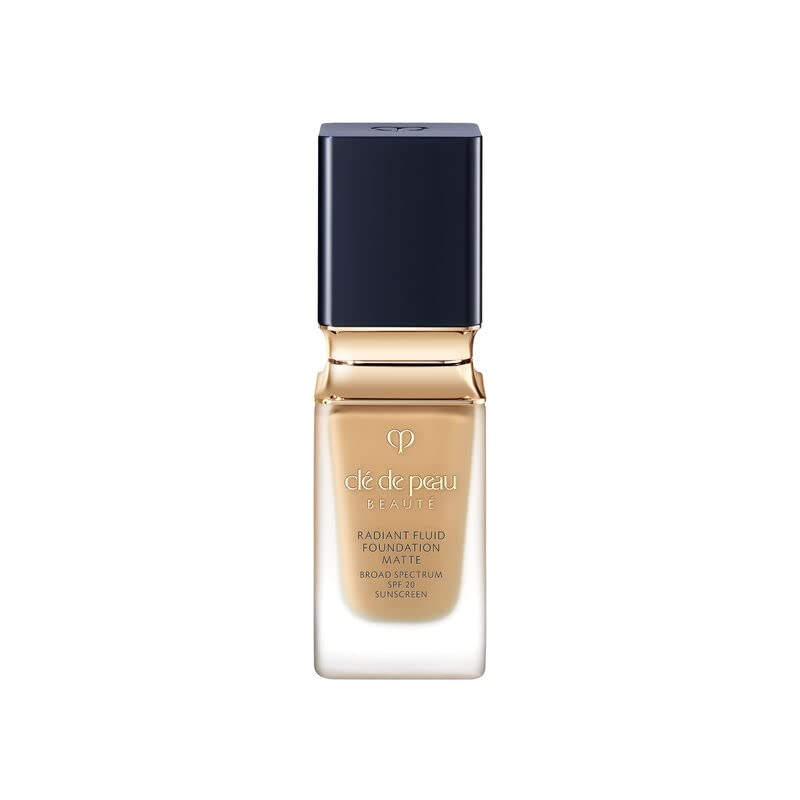 Cle de Peau Beaute Radiant Fluid Foundation bottle shows long-wear matte coverage