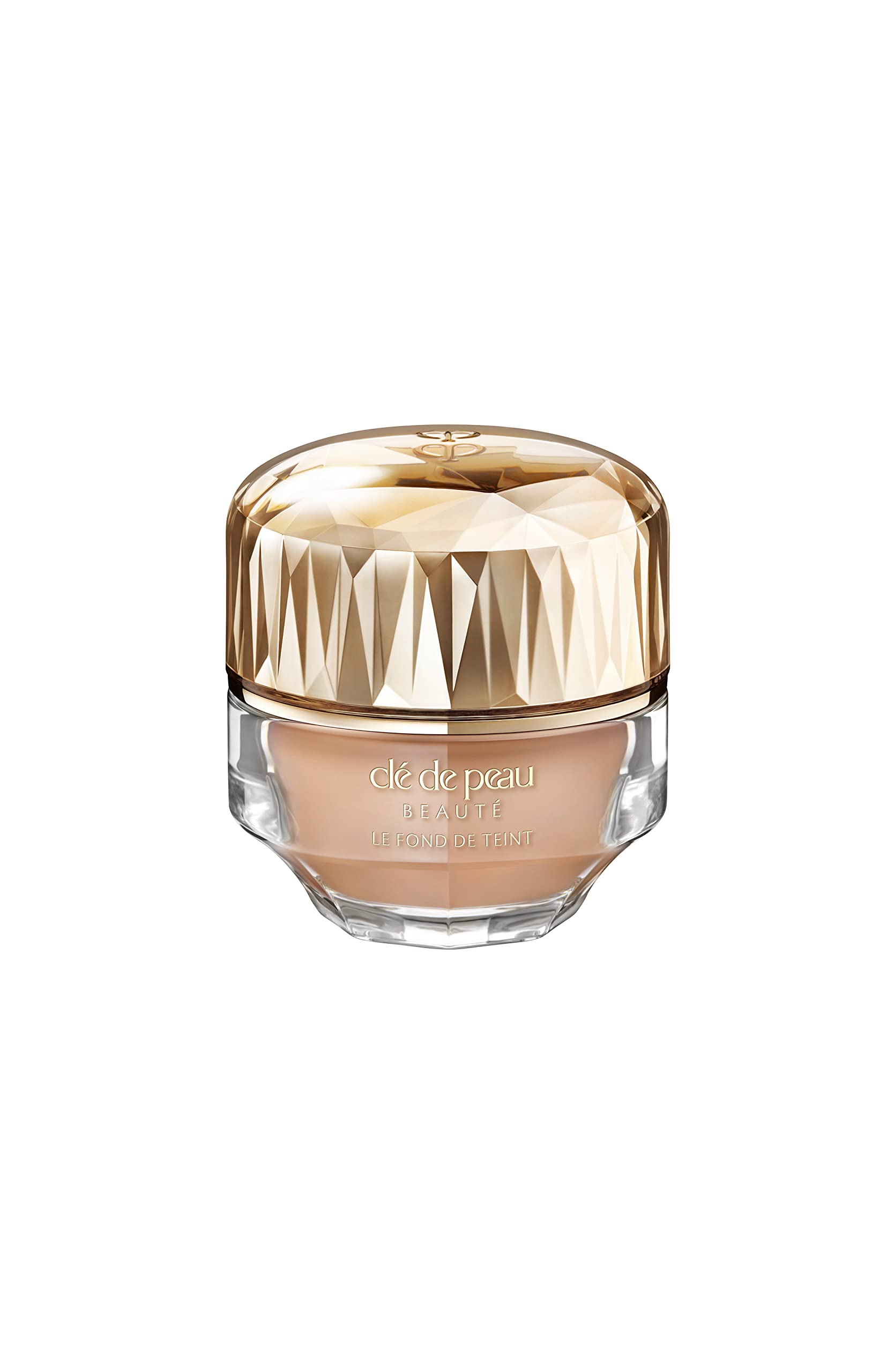 Cle de Peau Foundation SPF 22 bottle close-up in O40 Light Tan Ocher shade