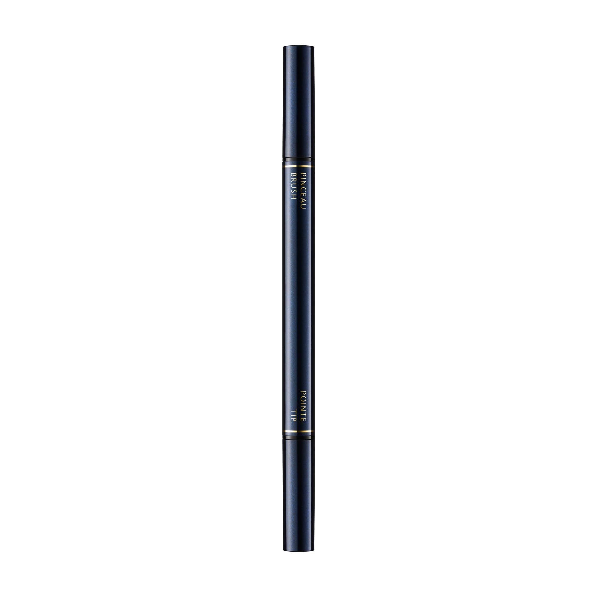 Clé de Peau Beauté intensifying liquid eyeliner brown swatch on skin demonstrates rich color and shine