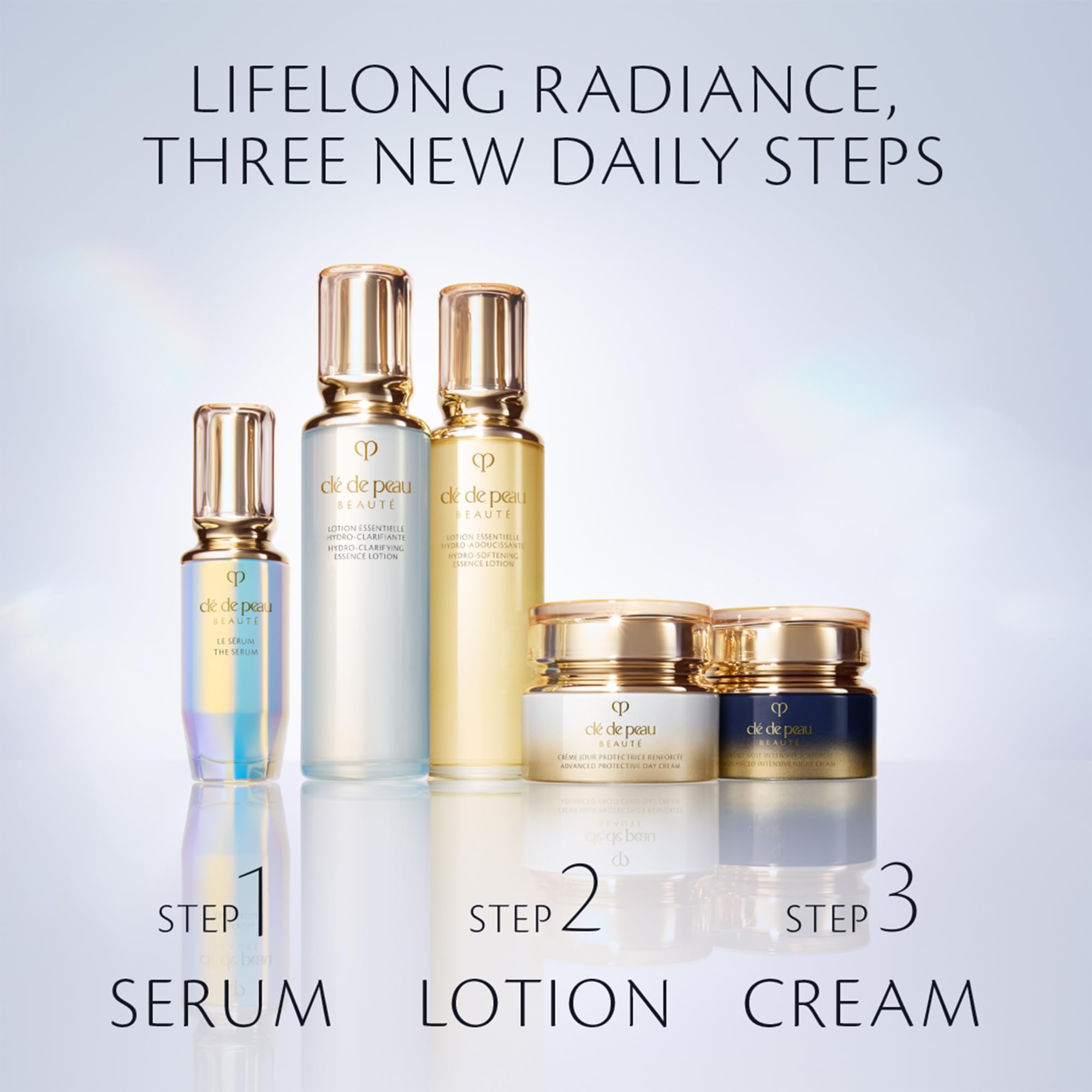 Clé de Peau refill packaging emphasizes sustainability and refill convenience.