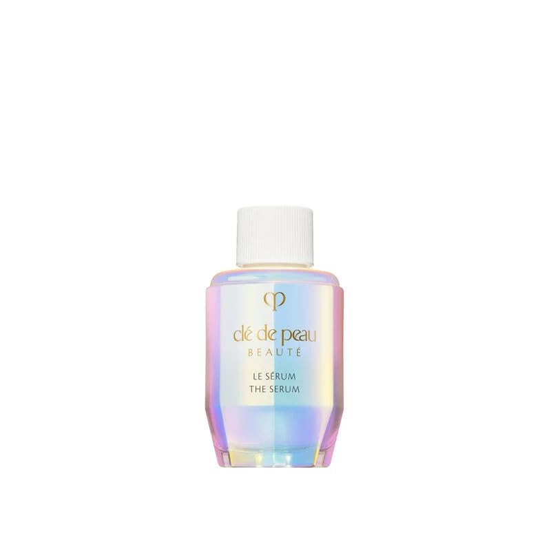 Clé de Peau Beauté The Serum Refill bottle close-up shows hydrating radiance for renewed skin