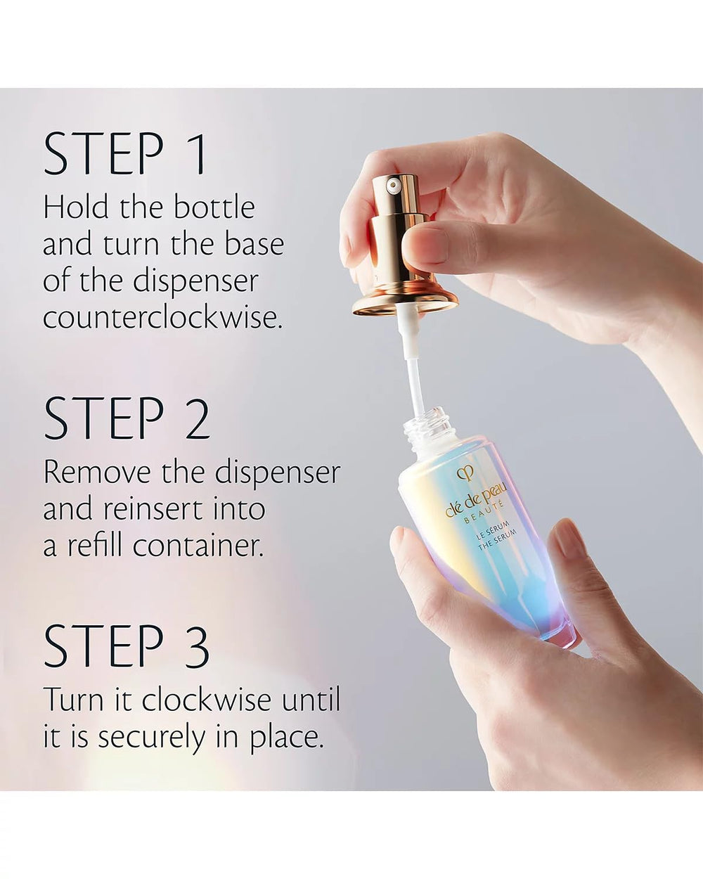 Clé de Peau Serum Refill with Radiant Lily Concentrate detail suggesting brightening hydration.