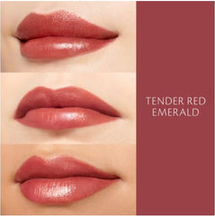 Application shot demonstrates smooth lip line precision and comfortable wear.
