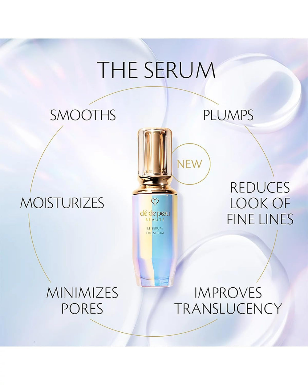 Clé de Peau The Serum texture on skin shows smoothing and quick absorption.