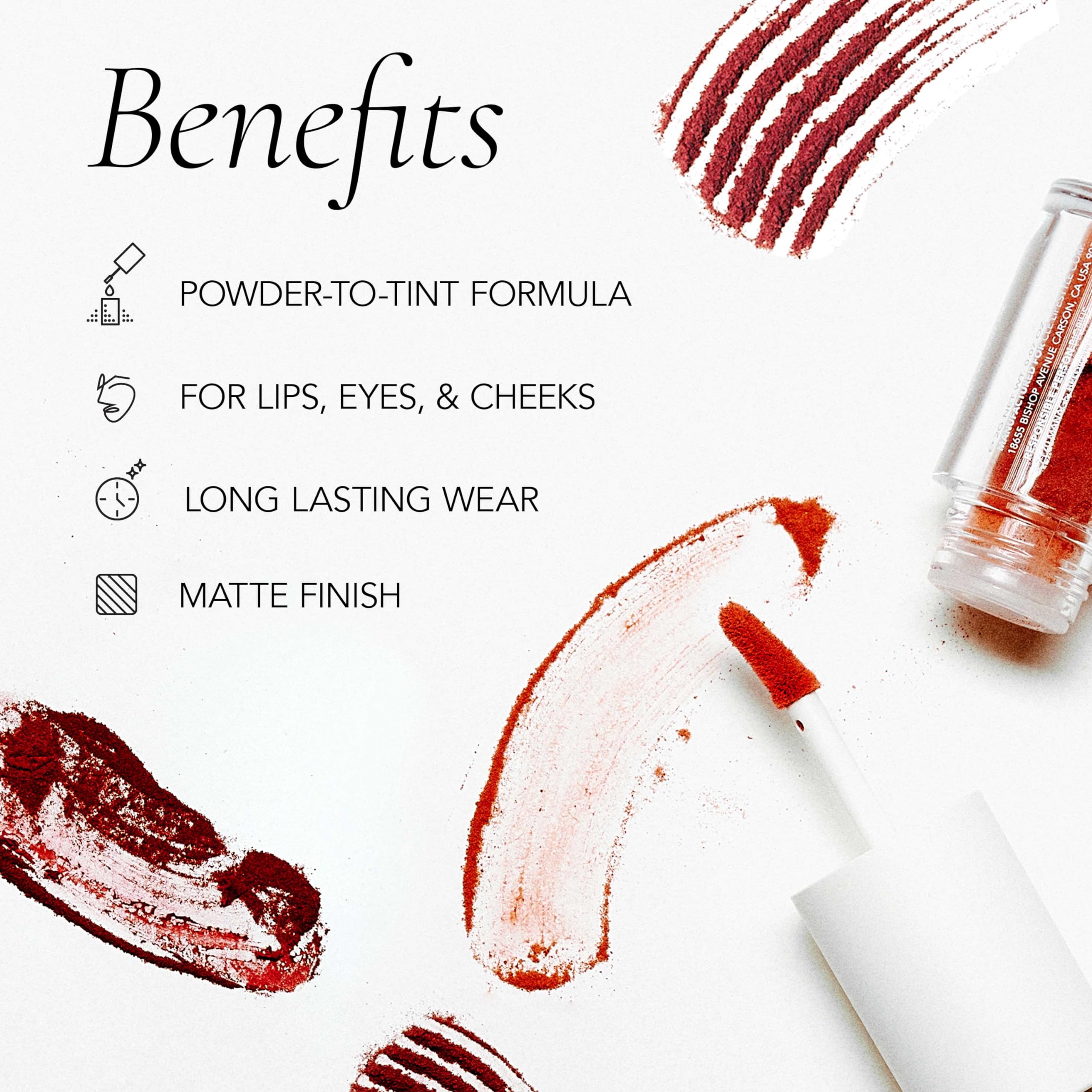 CLE Lip Powder Hot Choco applied on cheeks for natural flush.