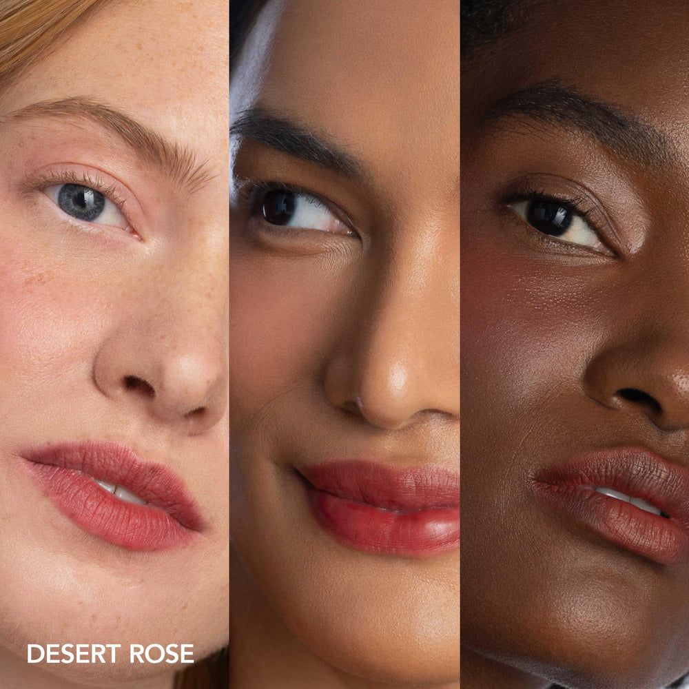 CLE Melting Lip Powder Desert Rose close up of applicator for precise color