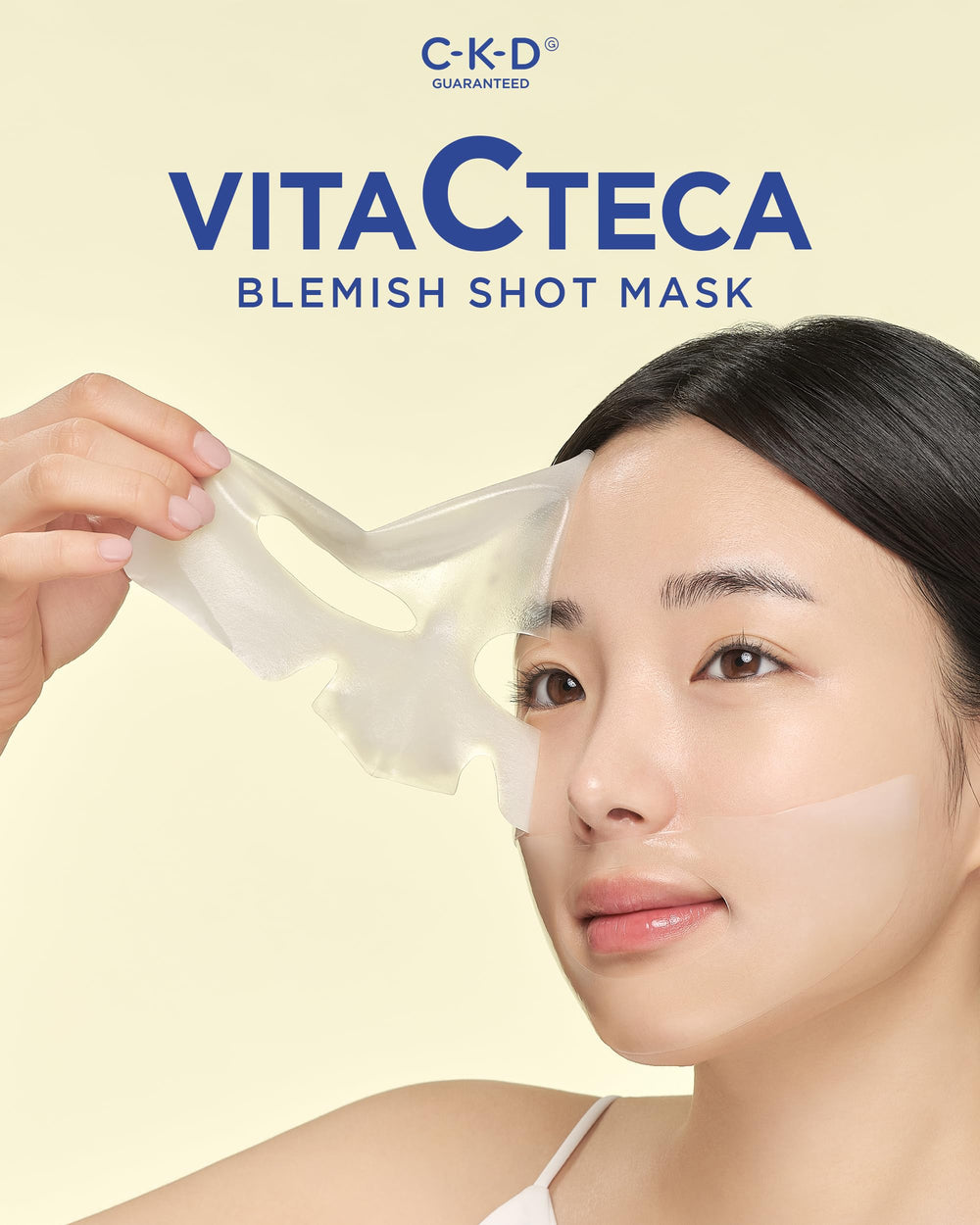 CLEADERM Vita C Teca mask after-use skin looks refreshed and balanced
