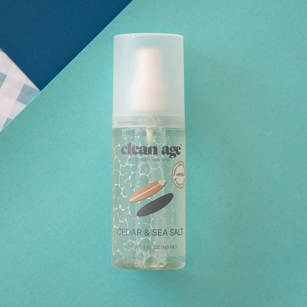 Clean Age Cedar spray dispense demonstrates easy, even application.