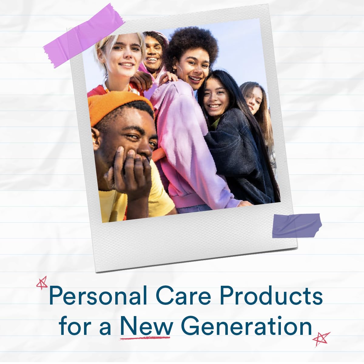 Ethical, cruelty-free packaging of Clean Age products for teens