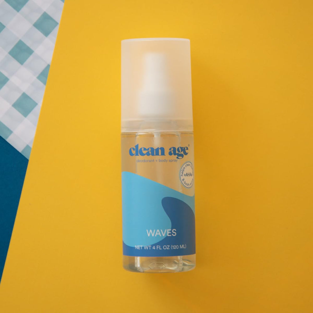 Product packaging emphasizes ocean breeze scent and vegan, aluminum-free formula