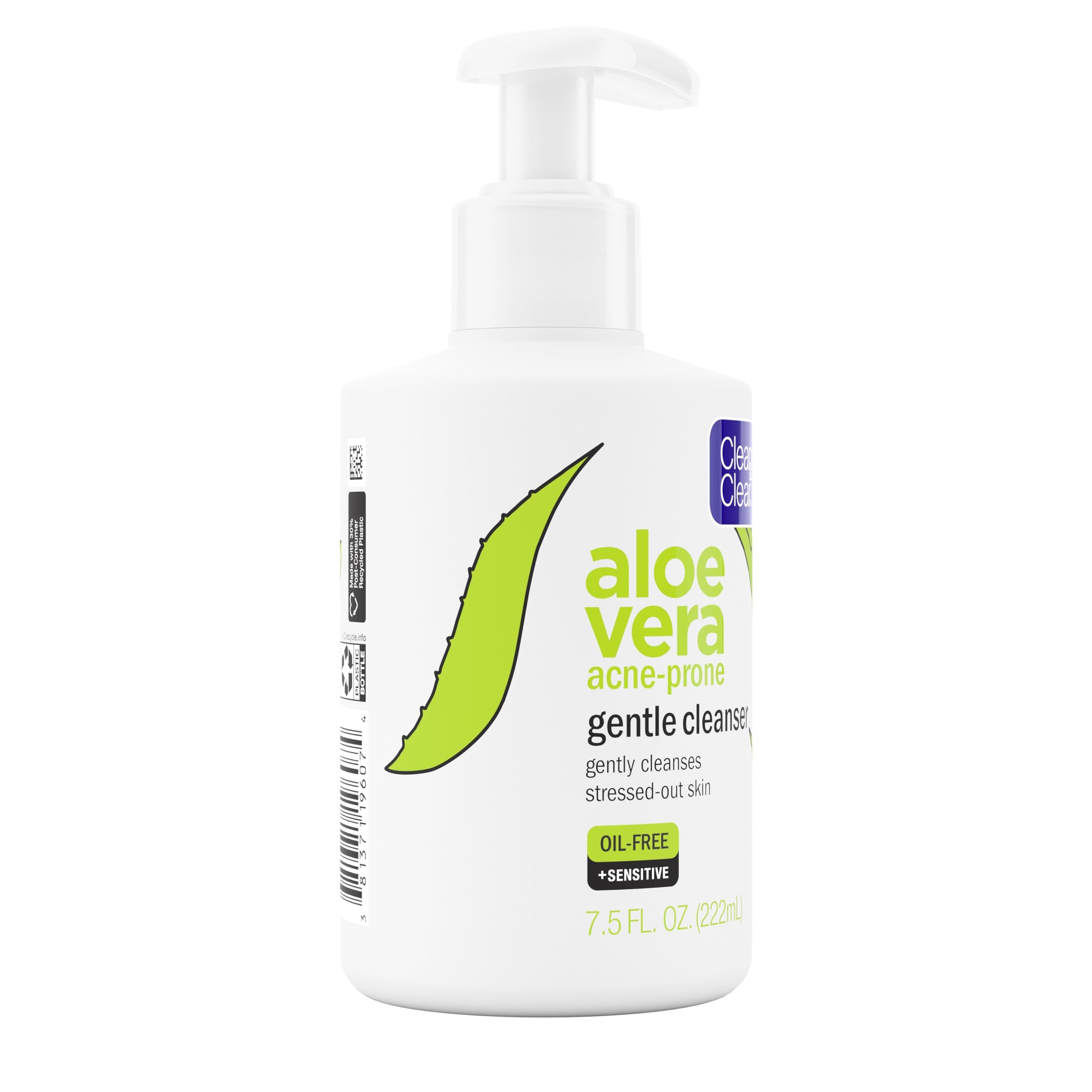 Clean & Clear Aloe Vera Gentle Cleanser vegan-not-tested-on-animals badge signals cruelty-free brand