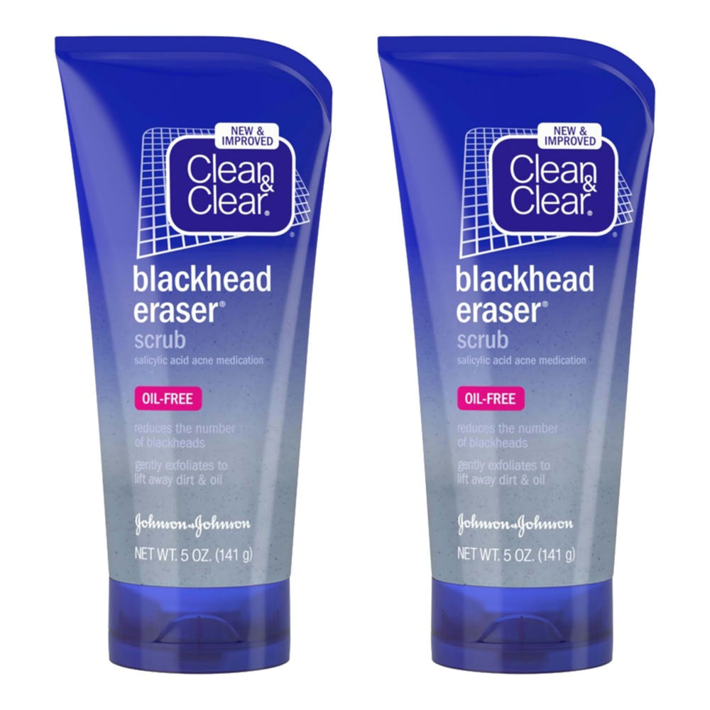 Close-up of Clean and Clear salicylic acid 2% label highlighting acne-fighting formula.
